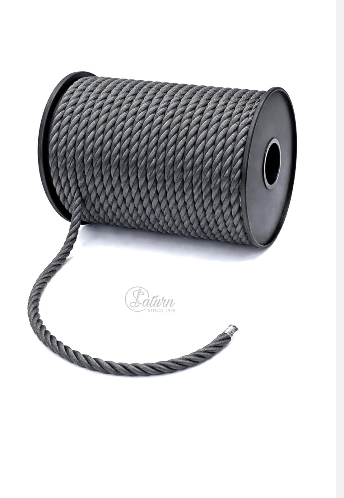 Snur Rasucit din Poliester 6 mm – Rolă 25 m – Accesoriu Decorativ Textil