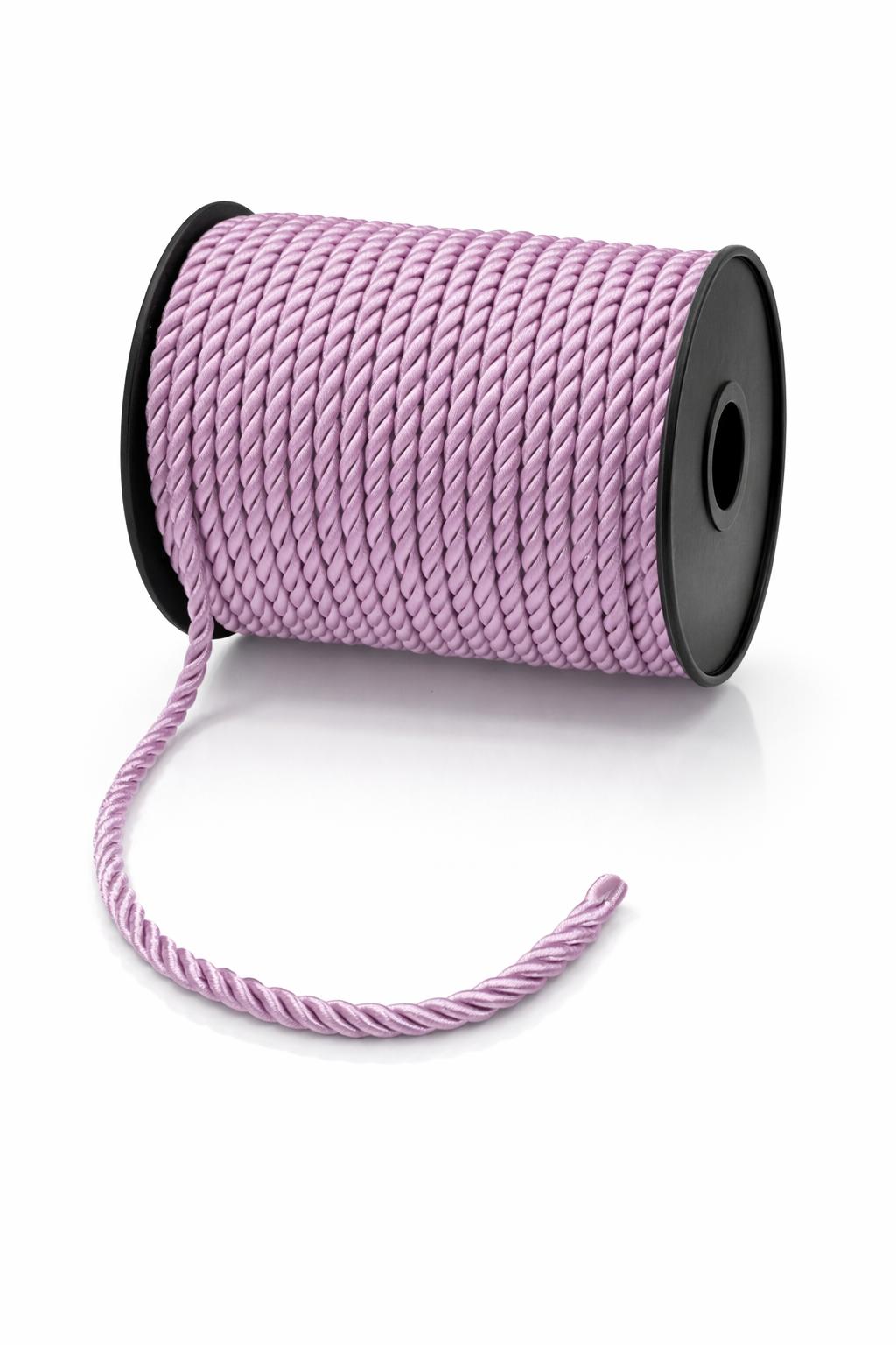 Snur Rasucit din Poliester 6 mm – Rolă 25 m – Accesoriu Decorativ Textil 