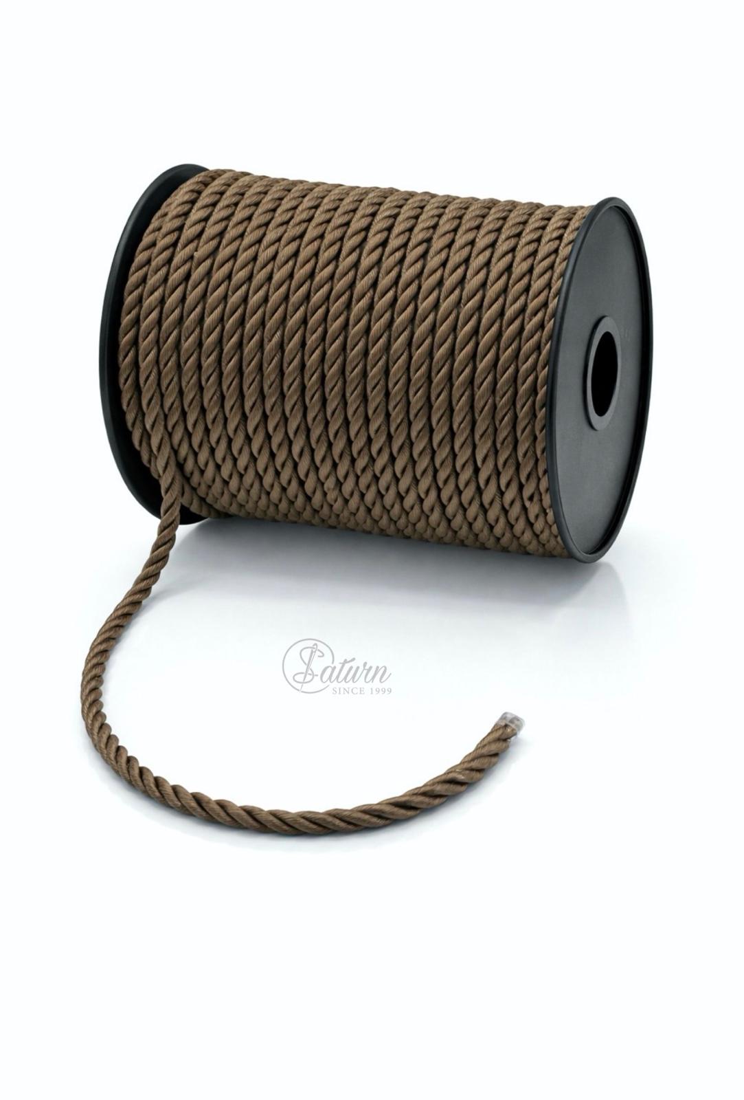 Snur Rasucit din Poliester 6 mm – Rolă 25 m – Accesoriu Decorativ Textil