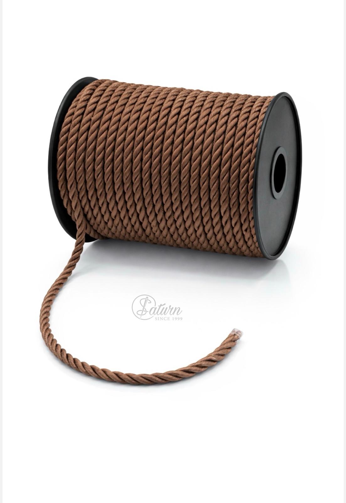 Snur Rasucit din Poliester 6 mm – Rolă 25 m – Accesoriu Decorativ Textil