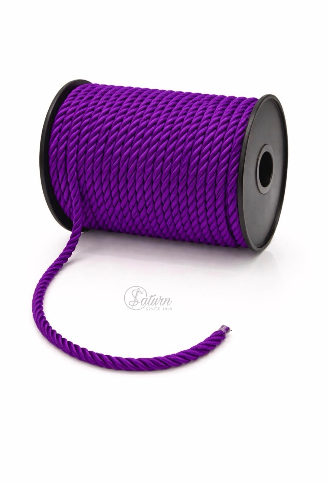 Snur Rasucit din Poliester 6 mm – Rolă 25 m – Accesoriu Decorativ Textil