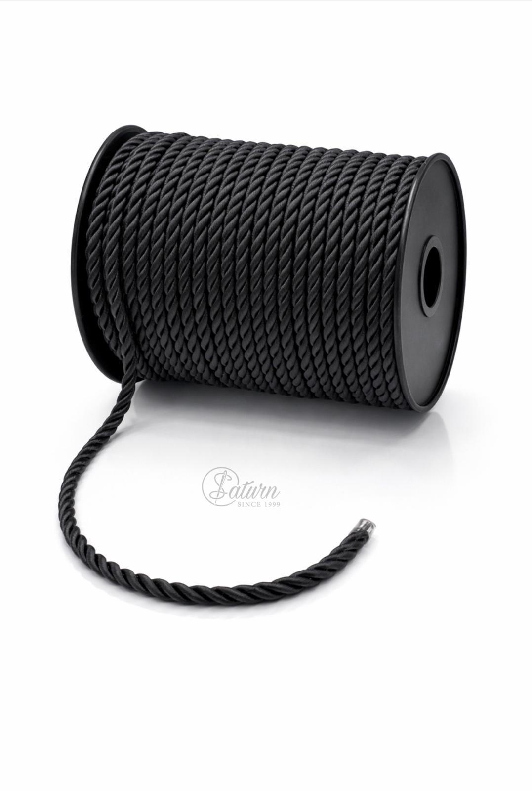 Snur Rasucit din Poliester 6 mm – Rolă 25 m – Accesoriu Decorativ Textil