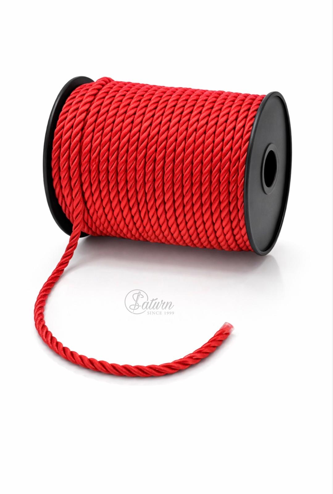 Snur Rasucit din Poliester 6 mm – Rolă 25 m – Accesoriu Decorativ Textil
