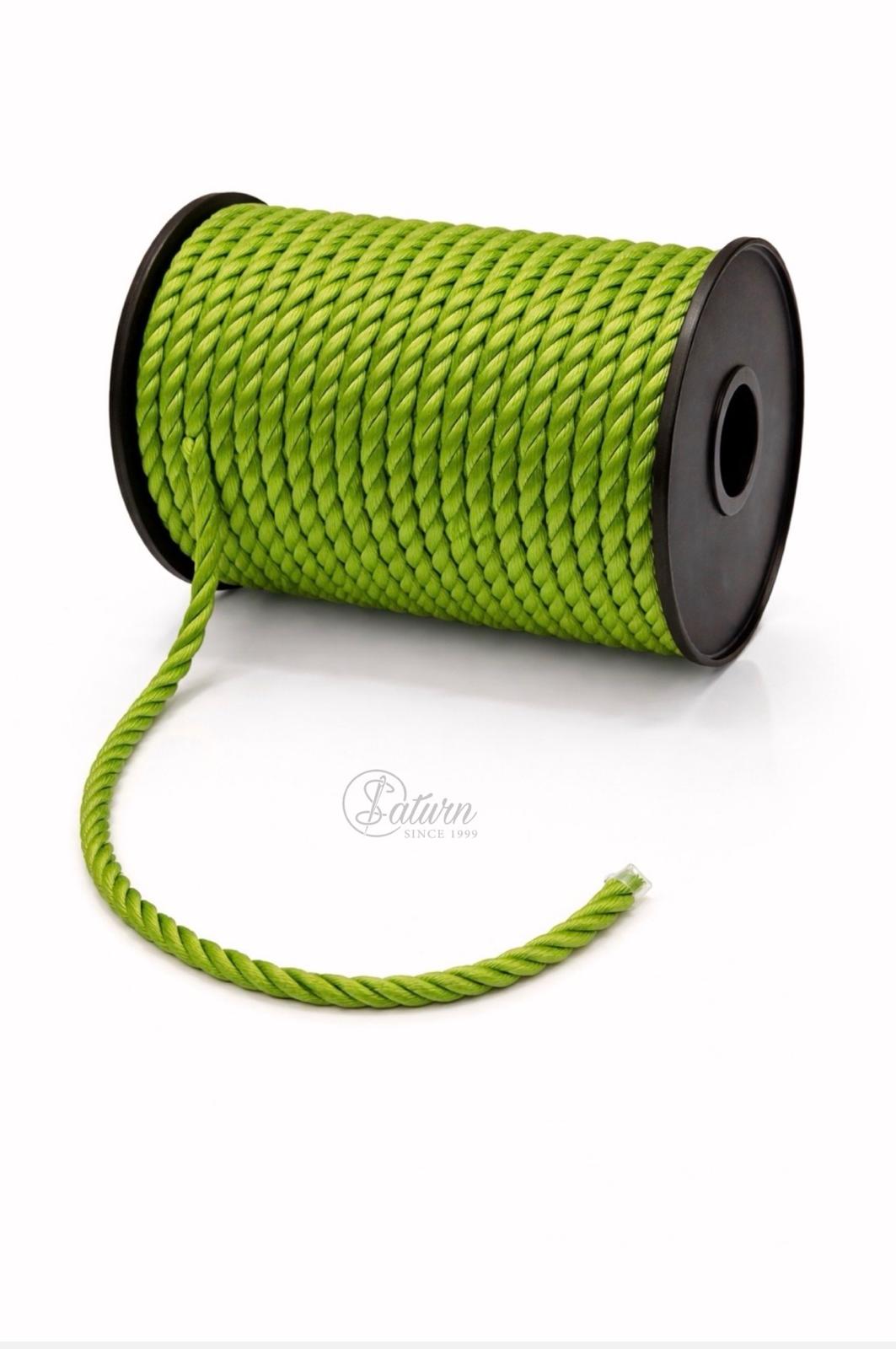 Snur Rasucit din Poliester 6 mm – Rolă 25 m – Accesoriu Decorativ Textil