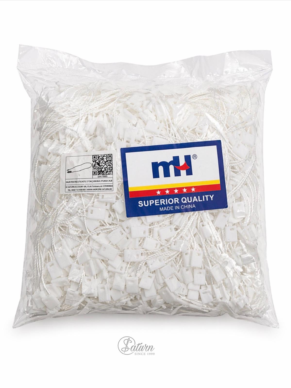 Snur pentru etichete 17 cm, sigiliu plastic tip tag string, pentru haine și produse, 1000 buc/punga