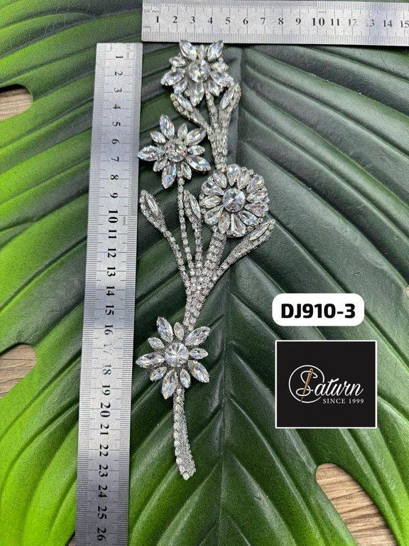 Strasuri de Lipit la Cald  &nbsp;DJ910-3 – Aplicatie Decorativa Termoadeziva pentru Textile mercerie saturn 