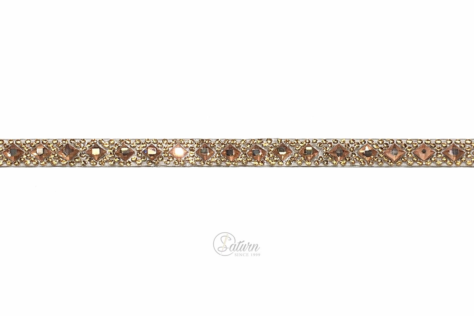 Strasuri maro decorative (la metru) 1 cm – banda eleganta cu cristale pentru aplicatii premium