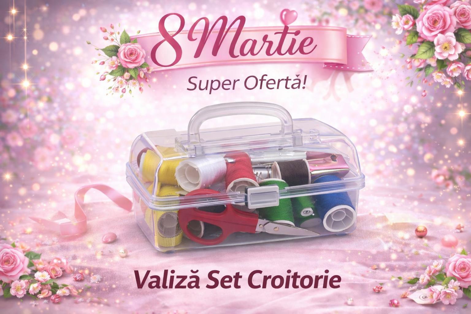 Valiza set croitorie completa – Cadou practic 8 Martie