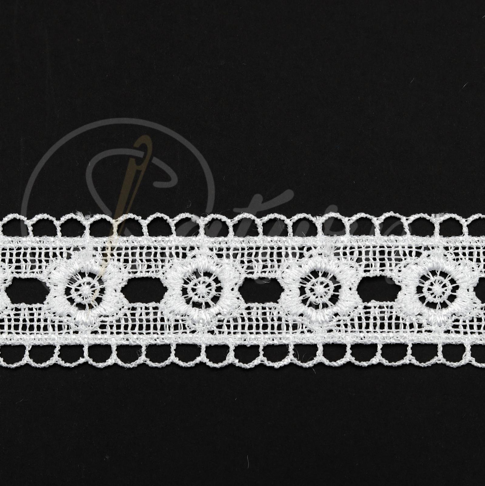 DANTELA GABIR DIN POLIESTER 2,5CM #4478-22-(10 YARDS/CARD 9,10 METRI)