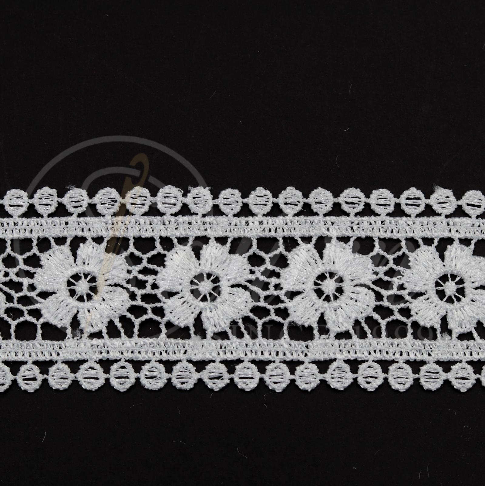 DANTELA GABIR DIN POLIESTER -4478-7- 4.5CM  (10 YARDS/CARD 9,10 METRI)