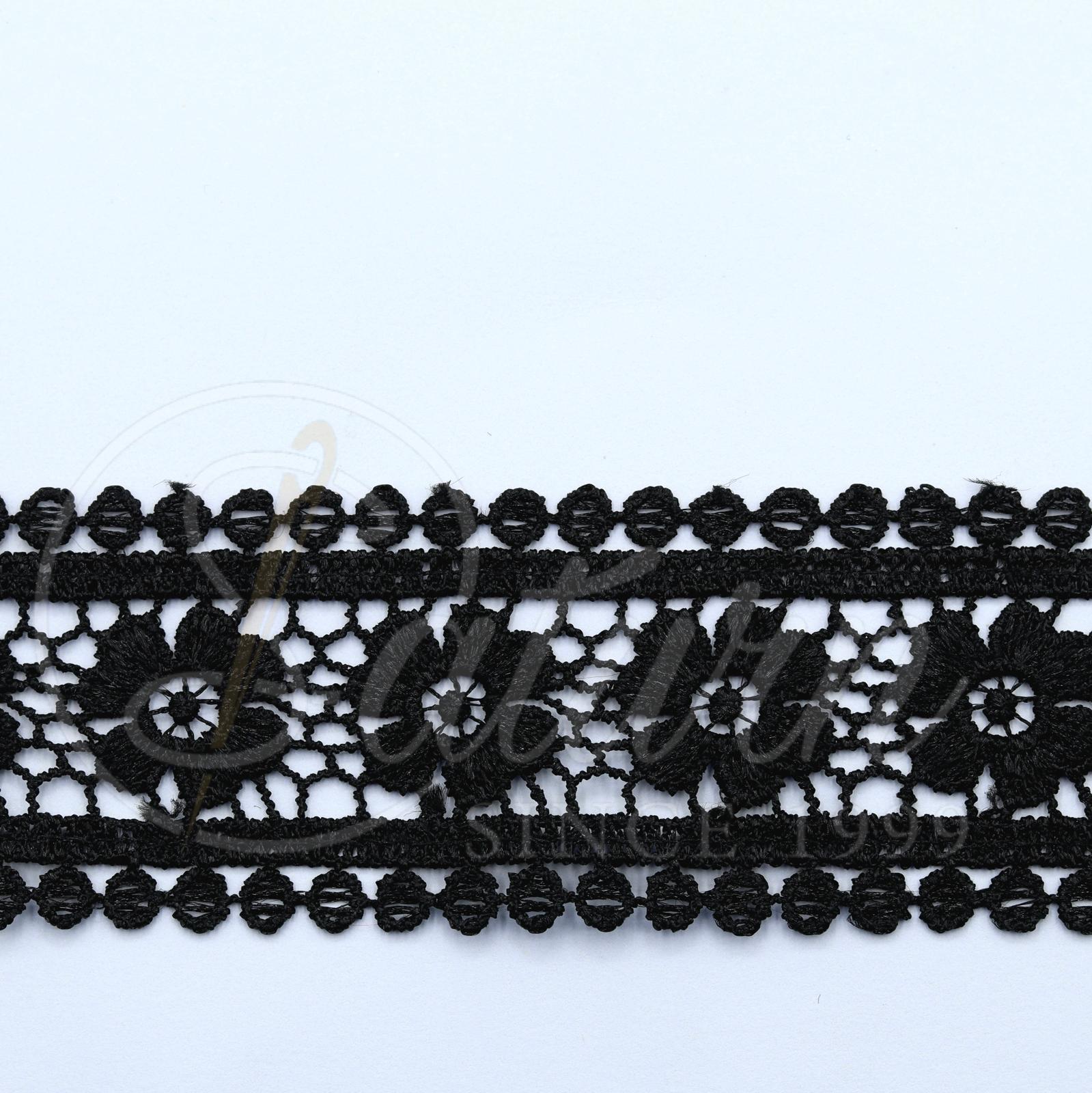DANTELA GABIR DIN POLIESTER -4478-7- 4.5CM  (10 YARDS/CARD 9,10 METRI)