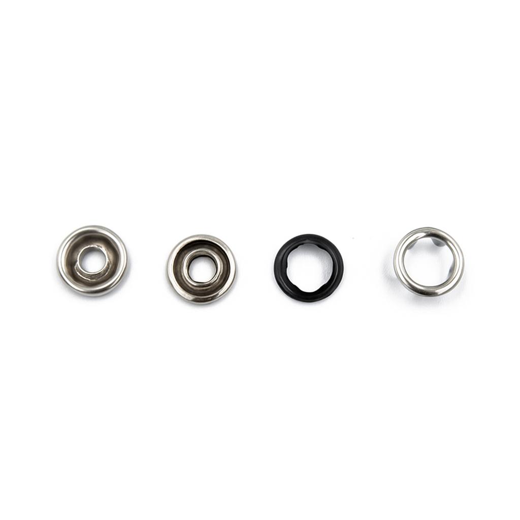 Capse Metalice Tip Bebe /Snap/4Piese/pereche marime 9,5 mm Interior 1440 Perechi/Pungă–Inoxidabile (Nu Ruginesc)