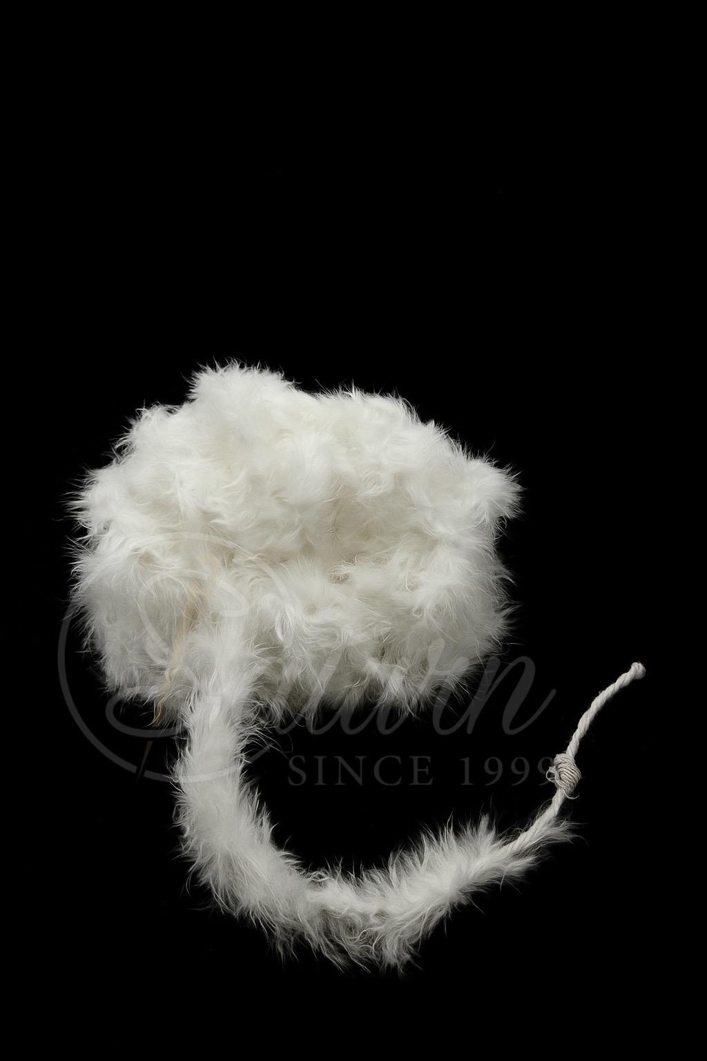 Sal puf coada de pisica-50gr,10metri fluffy,blana naturala,pentru costume si cosplay