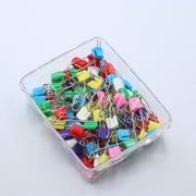 Ace siguranta mari cu capat din plastic  5,5cm – 100 buc cutia, culori mixte