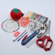 Set cusut portabil – kit mediu,complet de croitorie cu ace,ate si accesorii