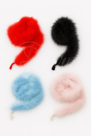 Sal puf bogat coada de pisica-50gr,2metri-fluffy,blana naturala,pentru costume si cosplay