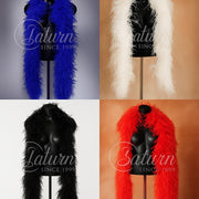 Sal din pene de strut natural – 7 straturi, extra pufos, lungime 2m | Accesoriu glam de lux