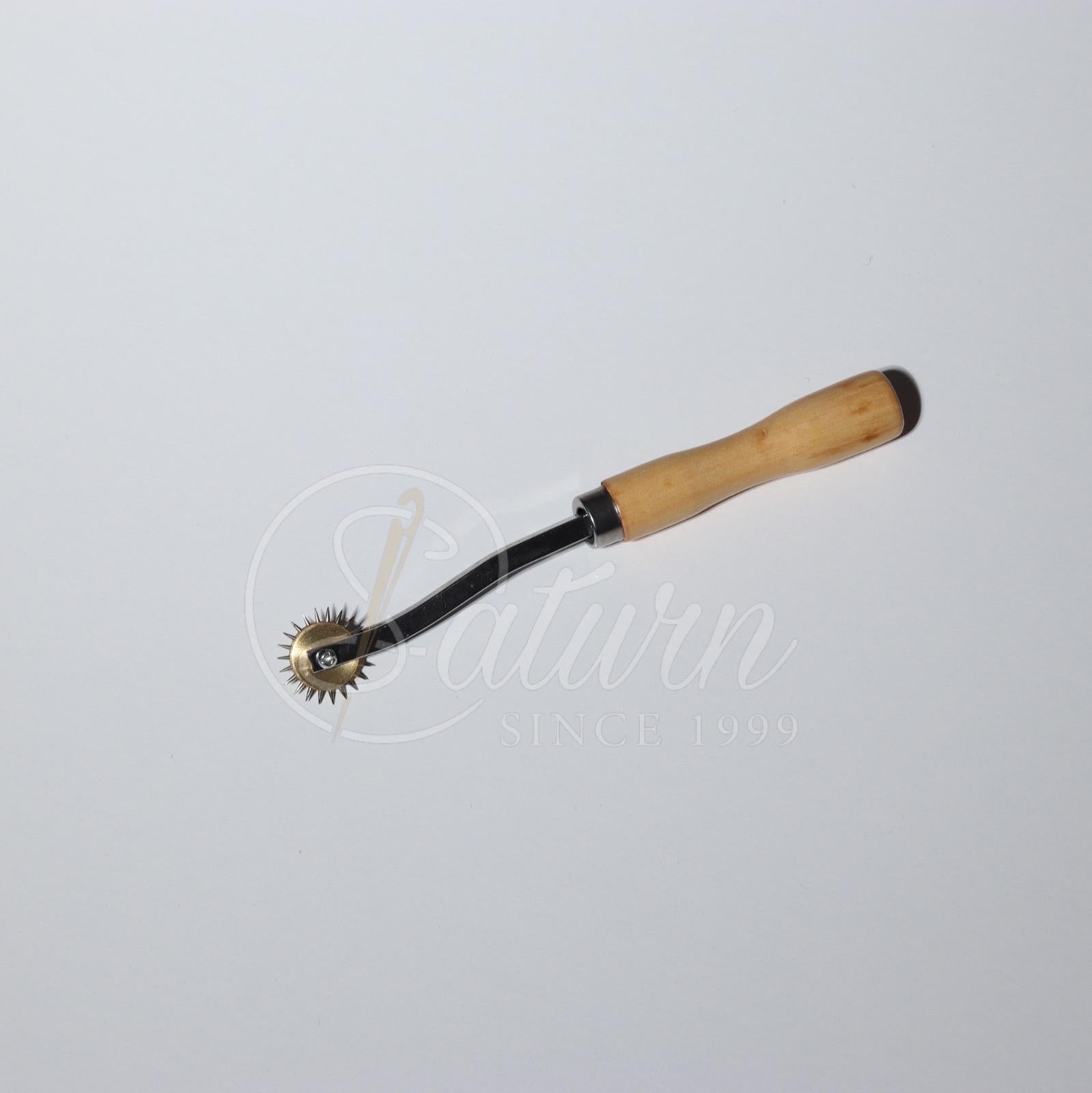 Rotita de trasare pentru piele si materiale – instrument croitorie cu maner din lemn