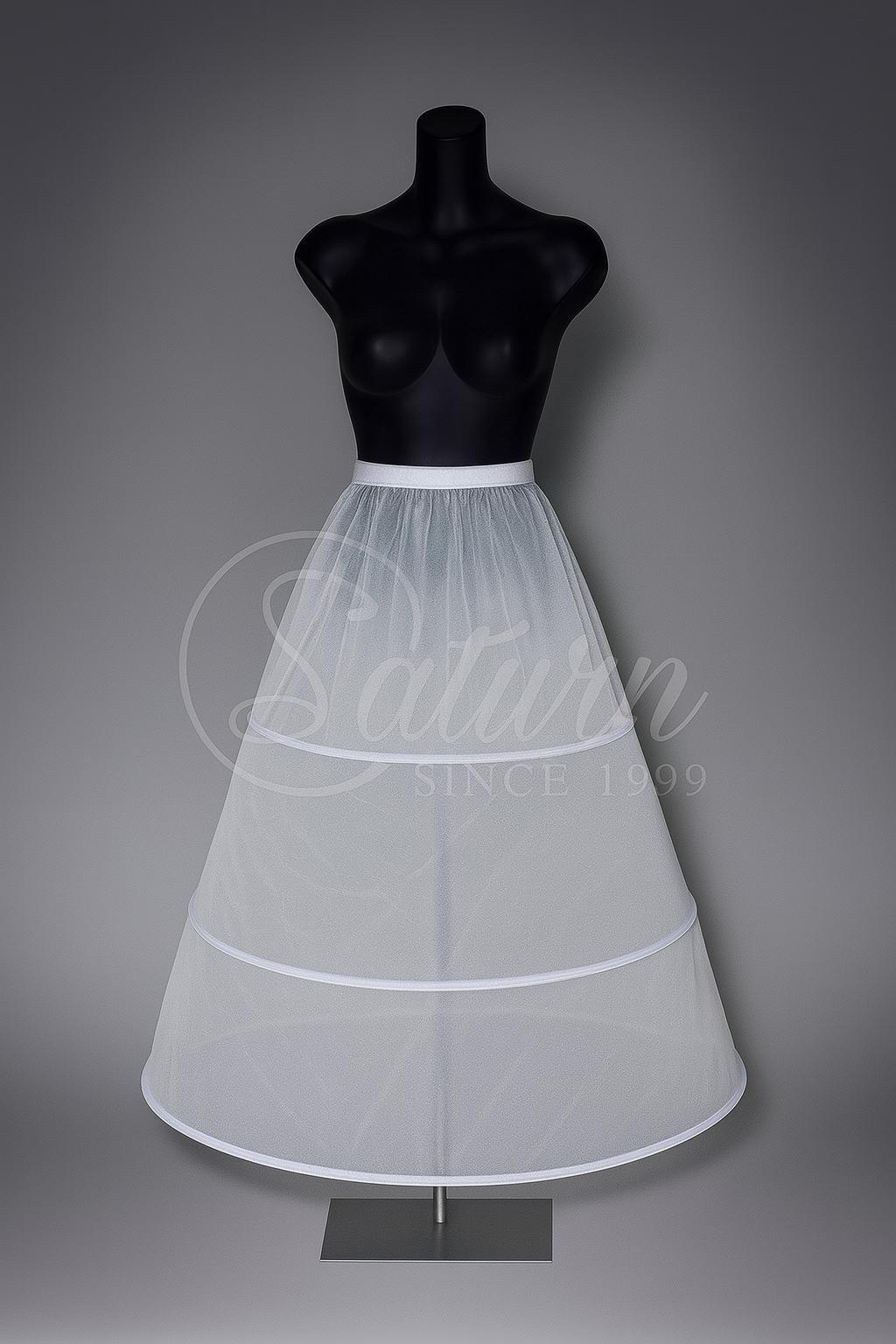 Crinolina rochie 110x290/110x220 cm, 1–9 cercuri – jupon cu cerc pentru rochii de mireasa și gala