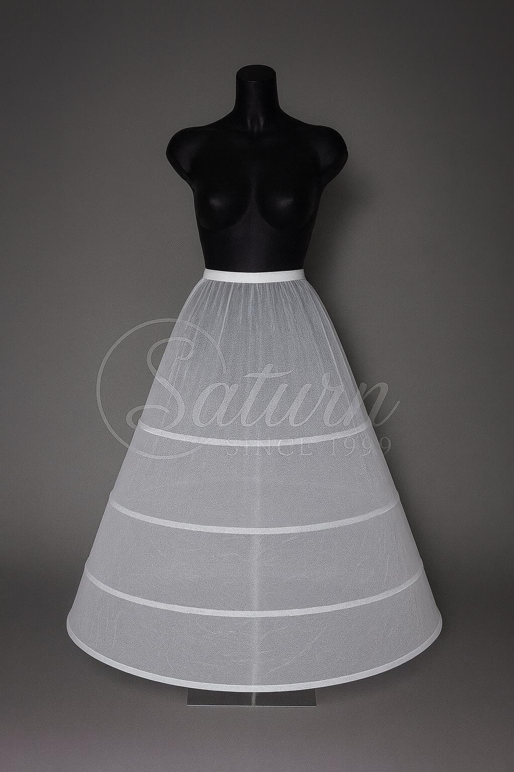 Crinolina rochie 110x290/110x220 cm, 1–9 cercuri – jupon cu cerc pentru rochii de mireasa și gala
