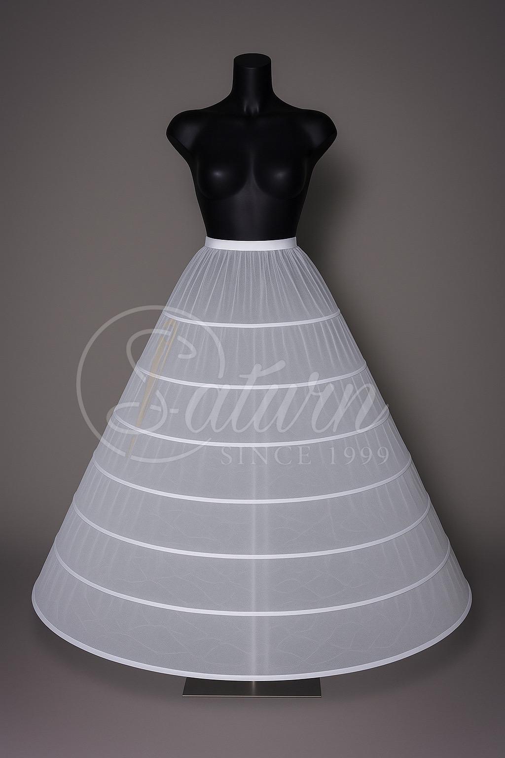 Crinolina rochie 110x290/110x220 cm, 1–9 cercuri – jupon cu cerc pentru rochii de mireasa și gala
