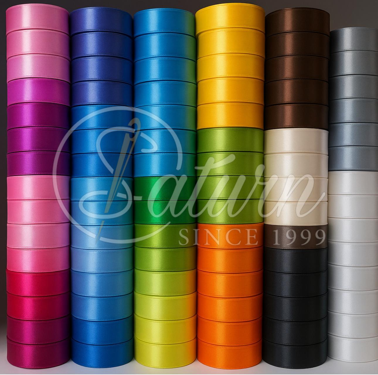 Banda satin 50 mm – 25 yards( aprox.22,8 metri ),diferite culori , pentru decor și croitorie