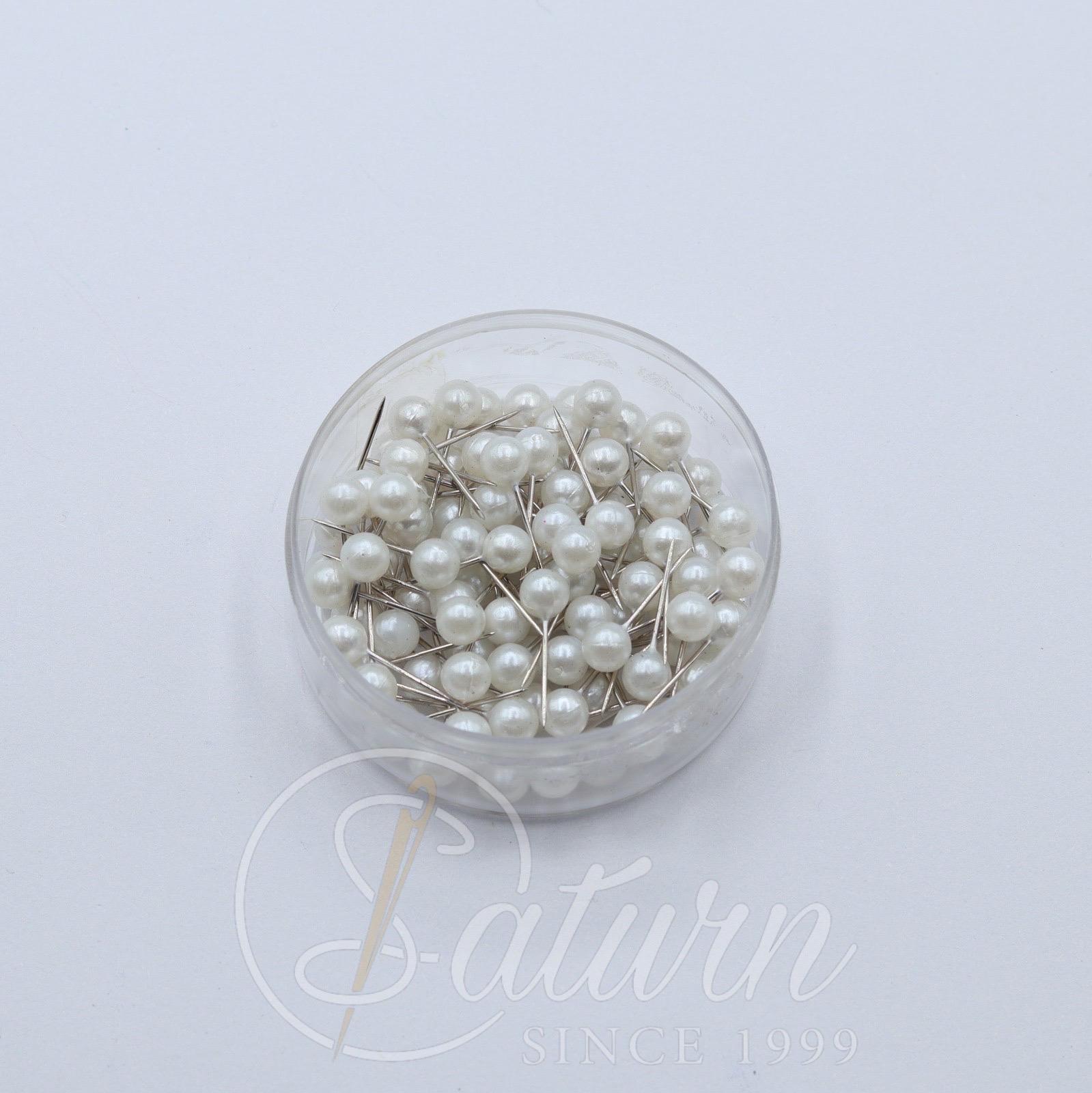 Bolduri cu cap perla albă 1,7 cm – 100 bucati, decorative și rezistente