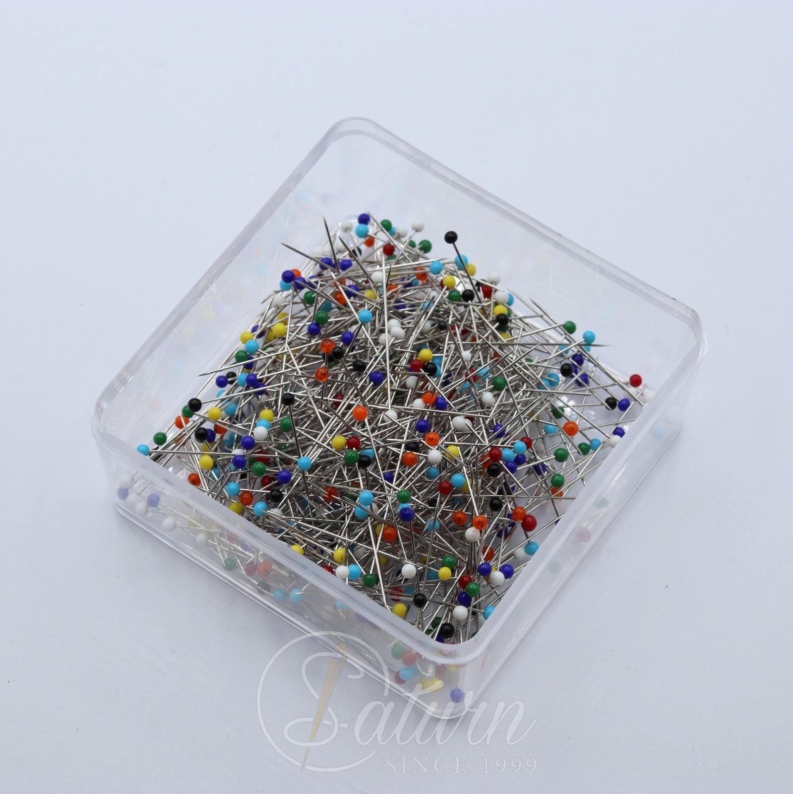 Bolduri cu cap perla colorate, 3.8 cm – Set 500 bucati în cutie