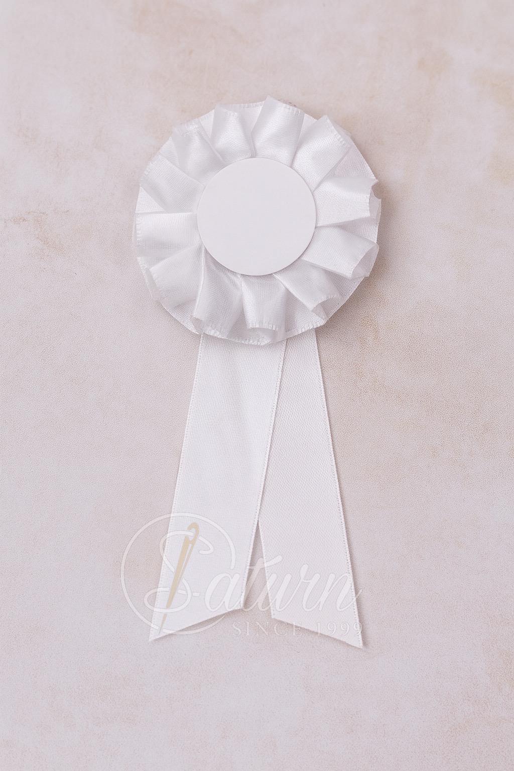 Cocarde din saten cu agrafa, 7.5× 14 cm, set 100 bucati – rozeta pentru evenimente