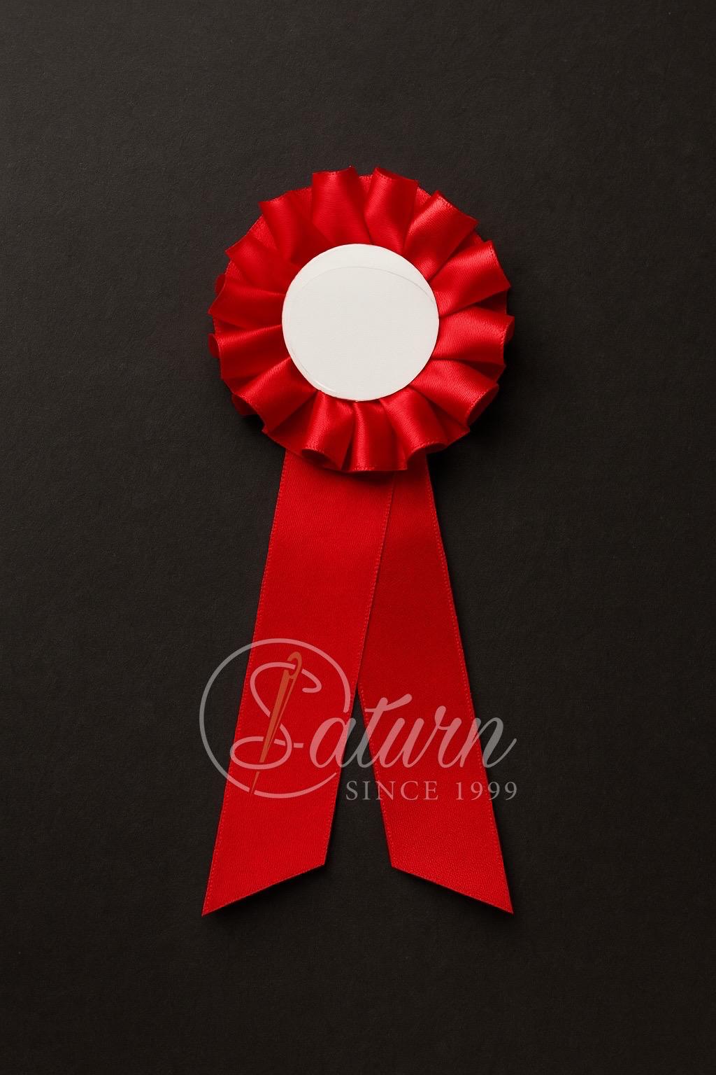 Cocarde din saten cu agrafa, 7.5× 14 cm, set 100 bucati – rozeta pentru evenimente