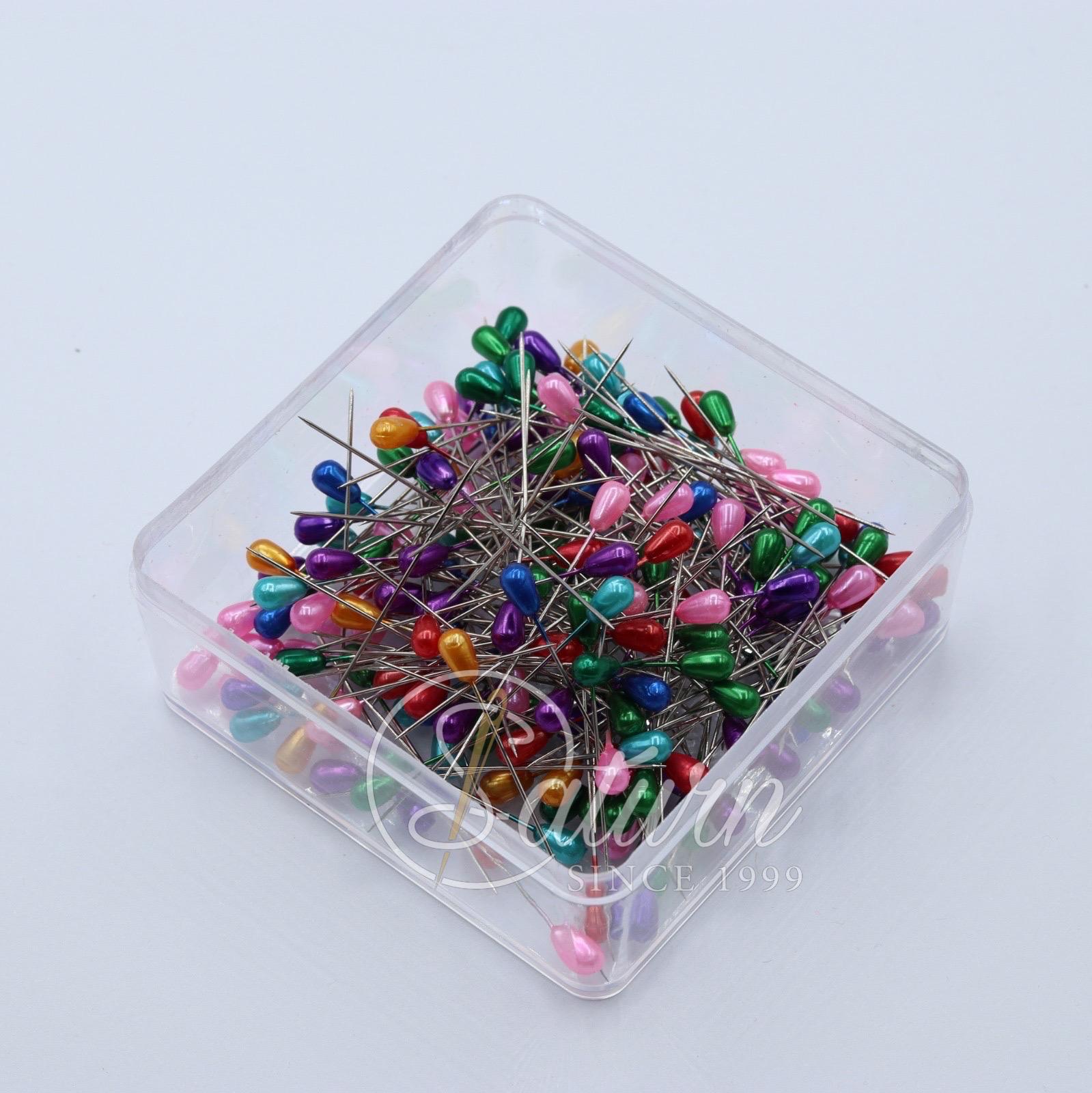 Bolduri Colorate cu Cap Perla Languiren, 5.5 cm – Cutie 200 bucăti, Super Rezistente