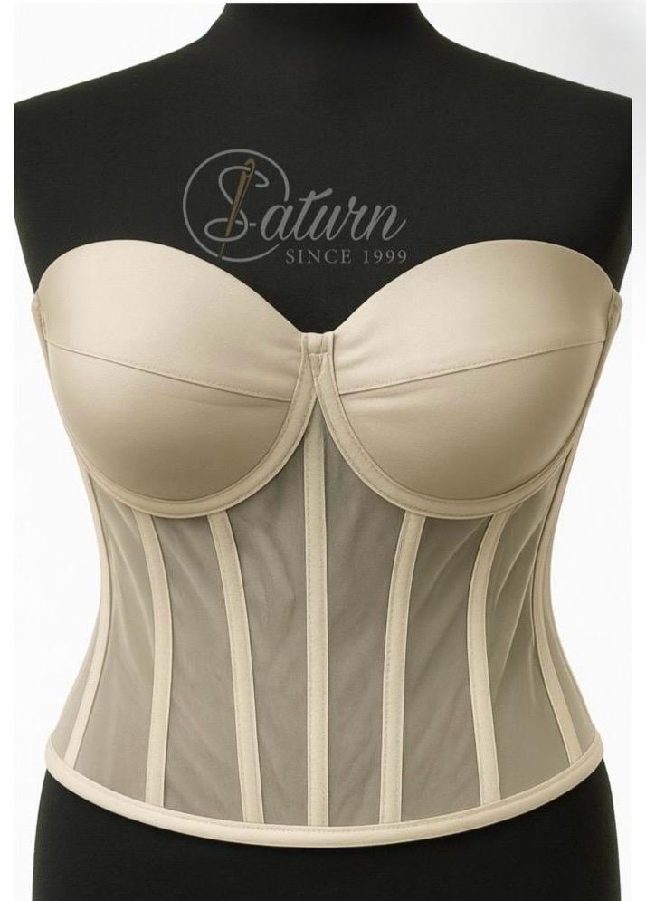 Corset Modelator Cu Cupe, Material Satin M1