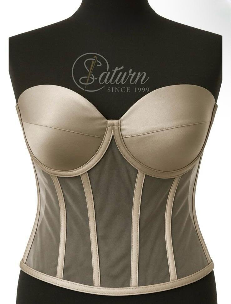 Corset Modelator Cu Cupe, Material Satin M1