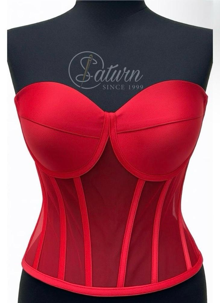 Corset Modelator Cu Cupe, Material Satin M1