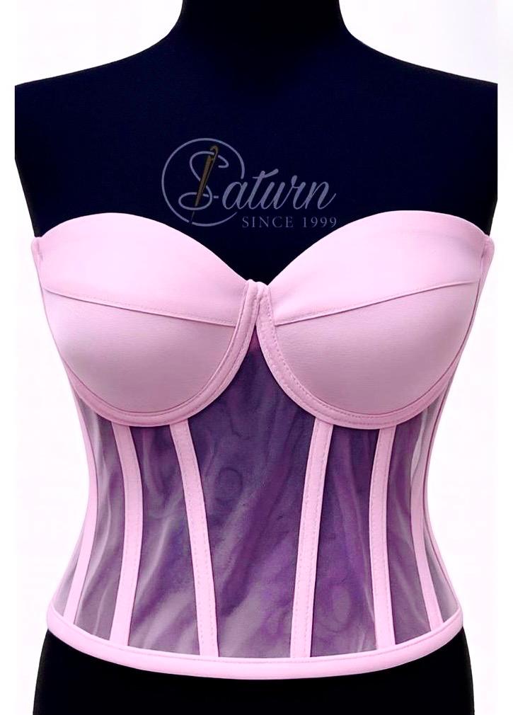 Corset Modelator Cu Cupe, Material Satin M1
