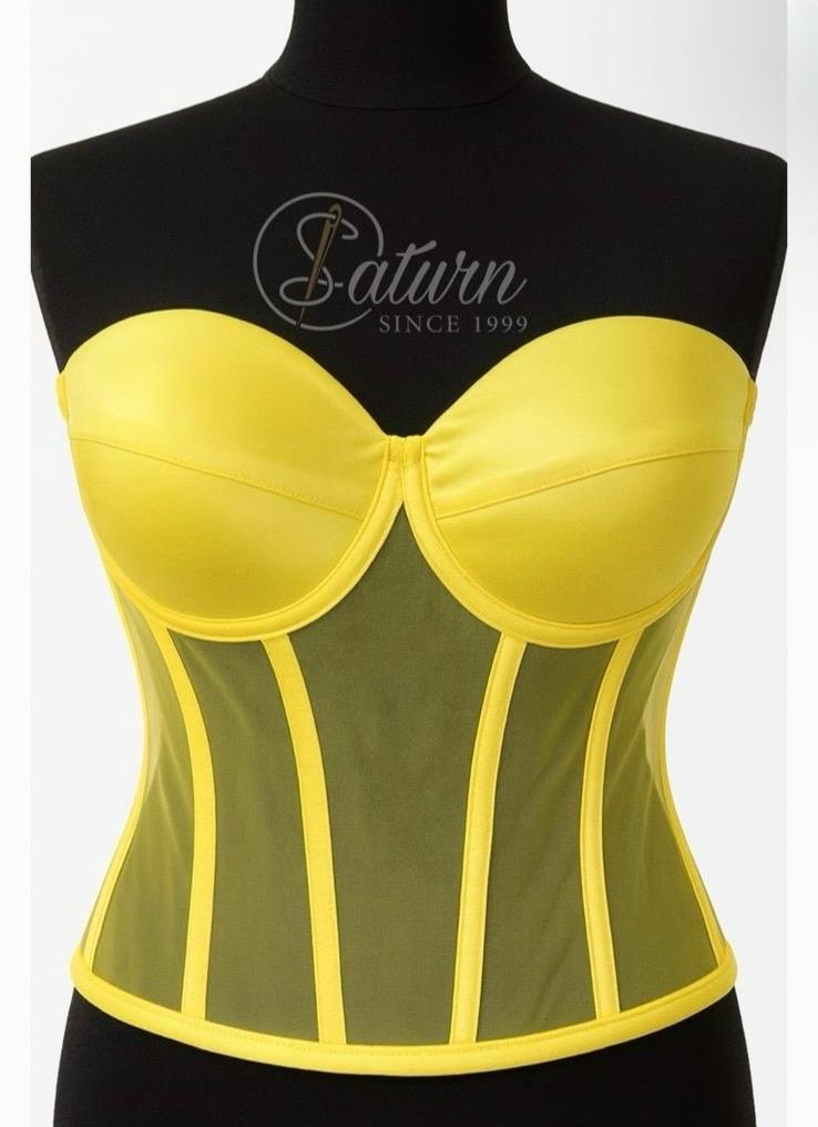 Corset Modelator Cu Cupe, Material Satin M1