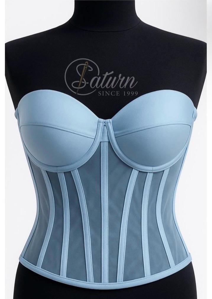 Corset Modelator Cu Cupe, Material Satin M1