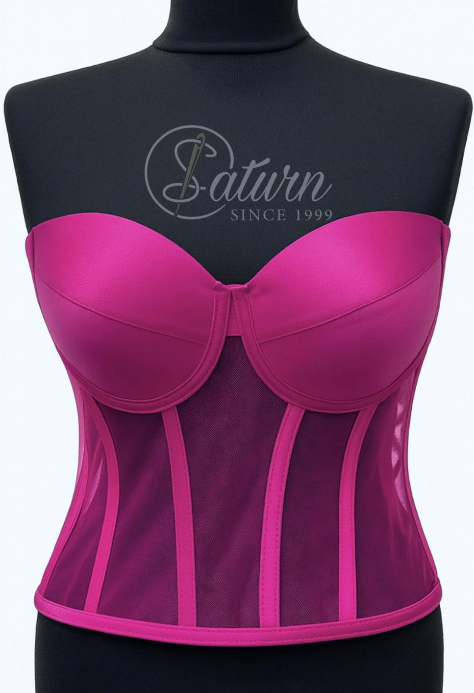Corset Modelator Cu Cupe, Material Satin M1