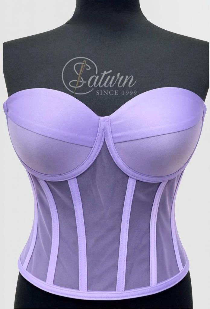 Corset Modelator Cu Cupe, Material Satin M1