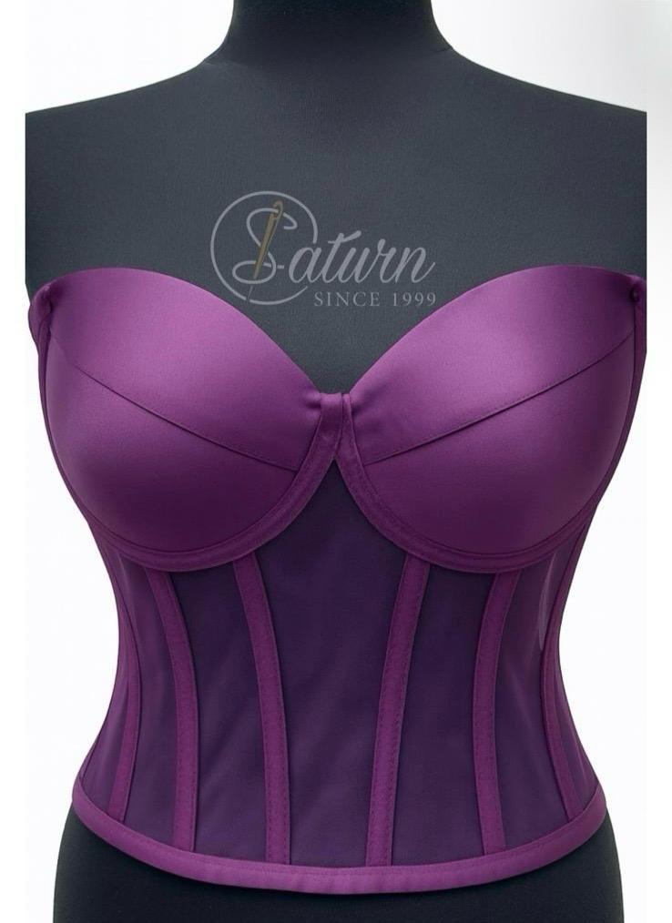 Corset Modelator Cu Cupe, Material Satin M1