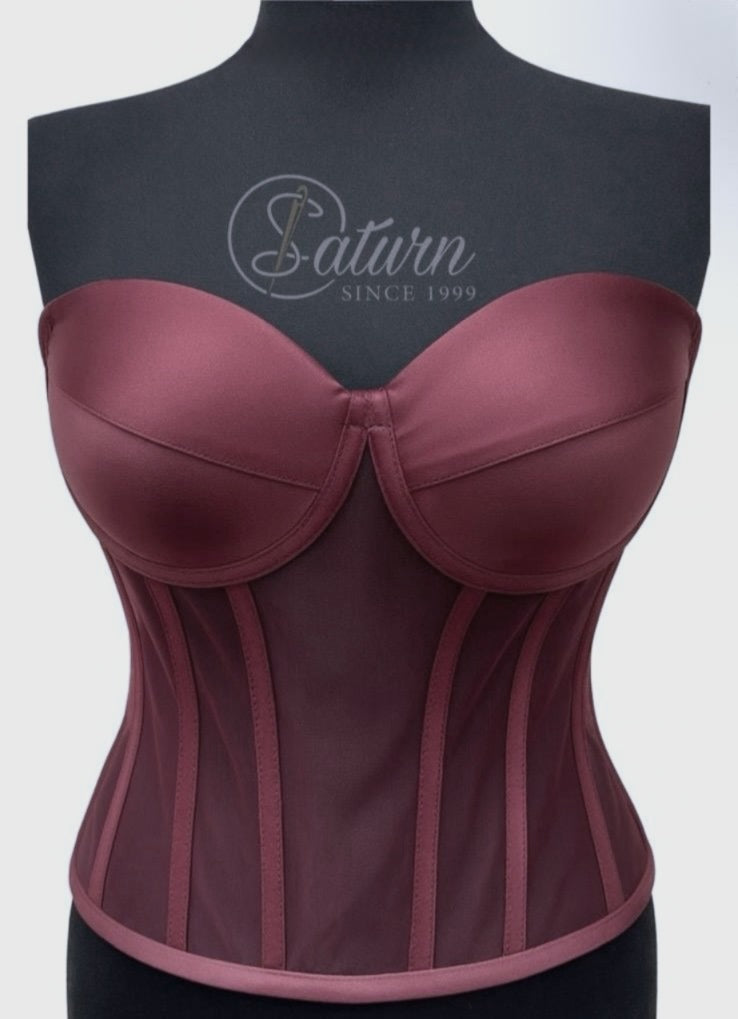 Corset Modelator Cu Cupe, Material Satin M1