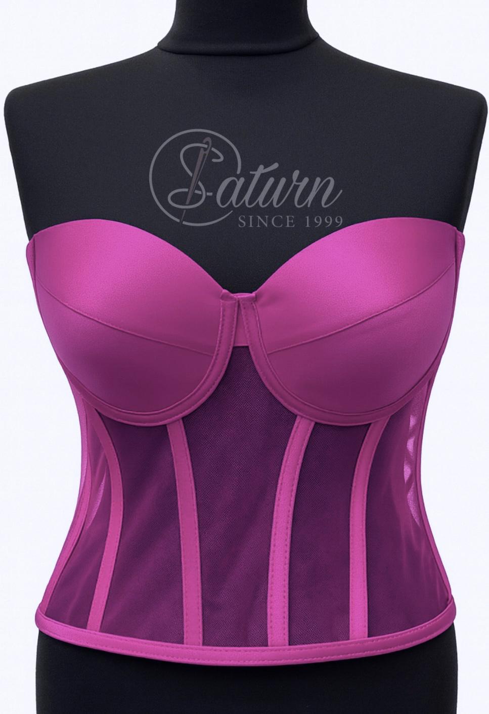 Corset Modelator Cu Cupe, Material Satin M1