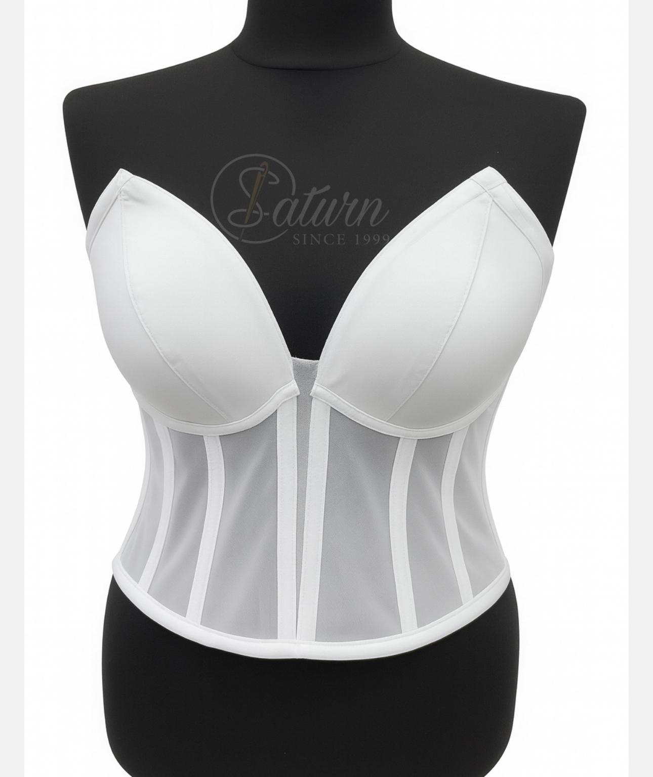 Corset Modelator Cu Cupe, Material Satin M10