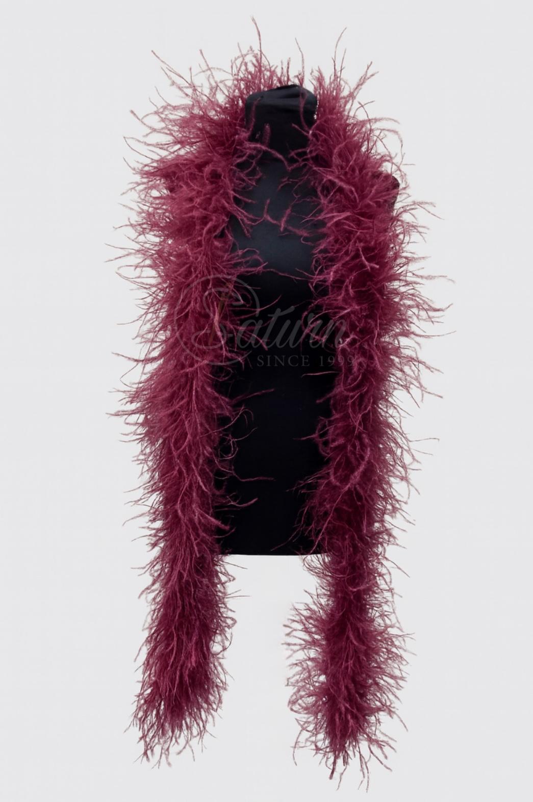 Sal din pene de strut natural – 4 straturi, extra pufos, lungime 2m | Accesoriu Glam de Lux