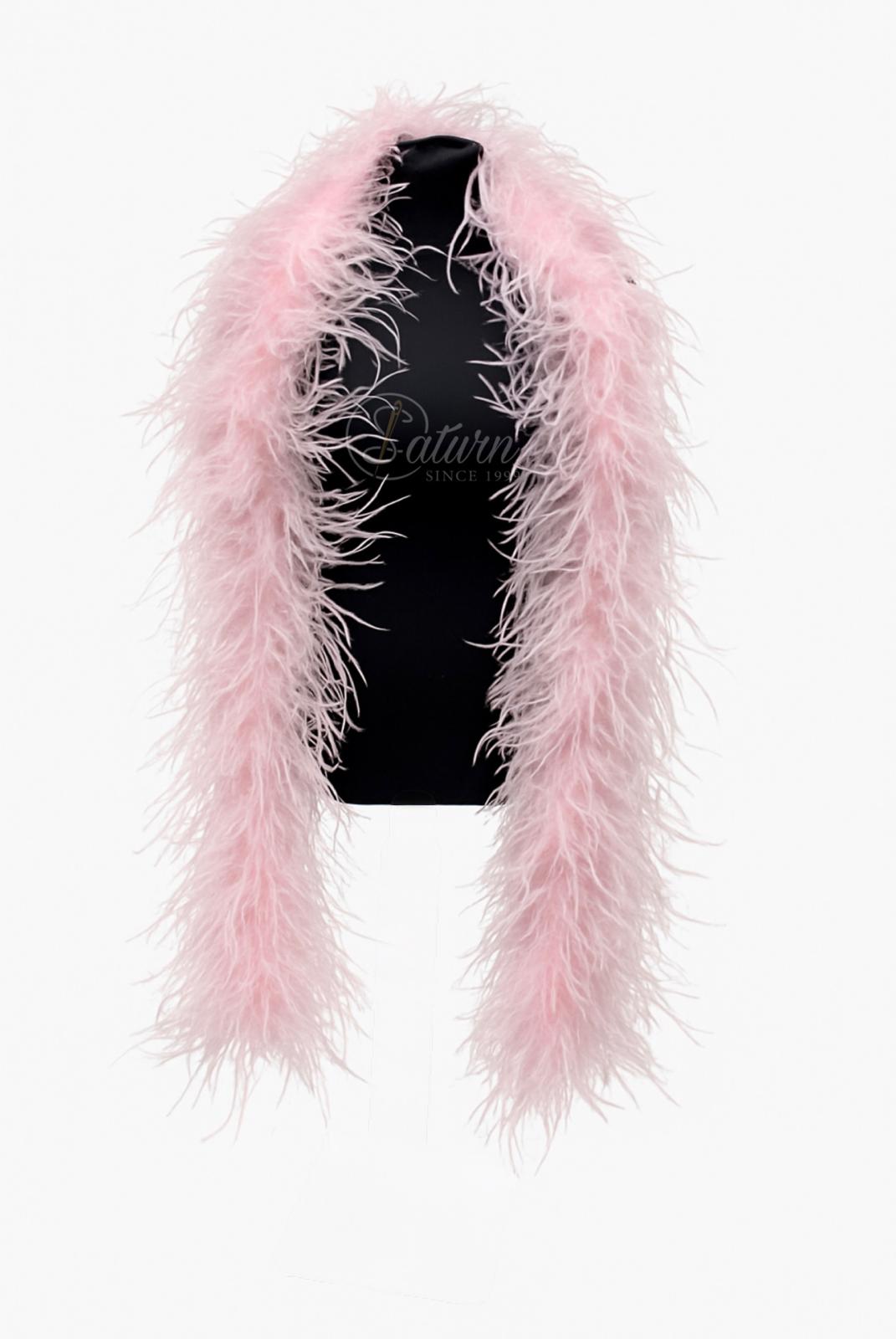 Sal din pene de strut natural – 4 straturi, extra pufos, lungime 2m | Accesoriu Glam de Lux