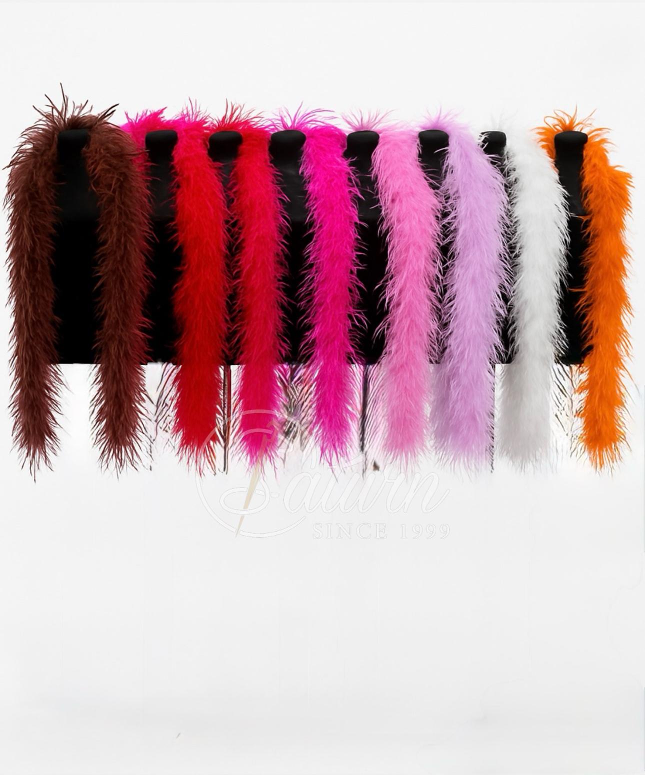 Sal din pene de strut natural – 4 straturi, extra pufos, lungime 2m | Accesoriu Glam de Lux