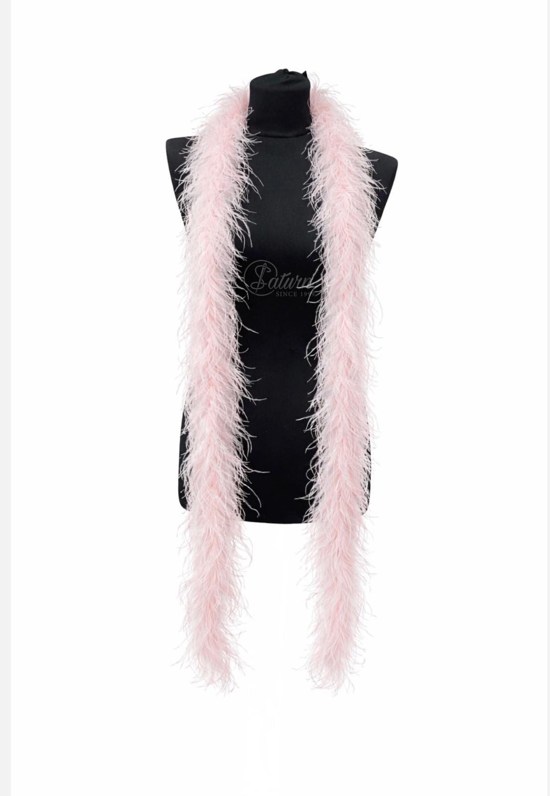 Sal din pene de strut natural – 2 straturi, extra pufos, lungime 2m | Accesoriu Glam de Lux