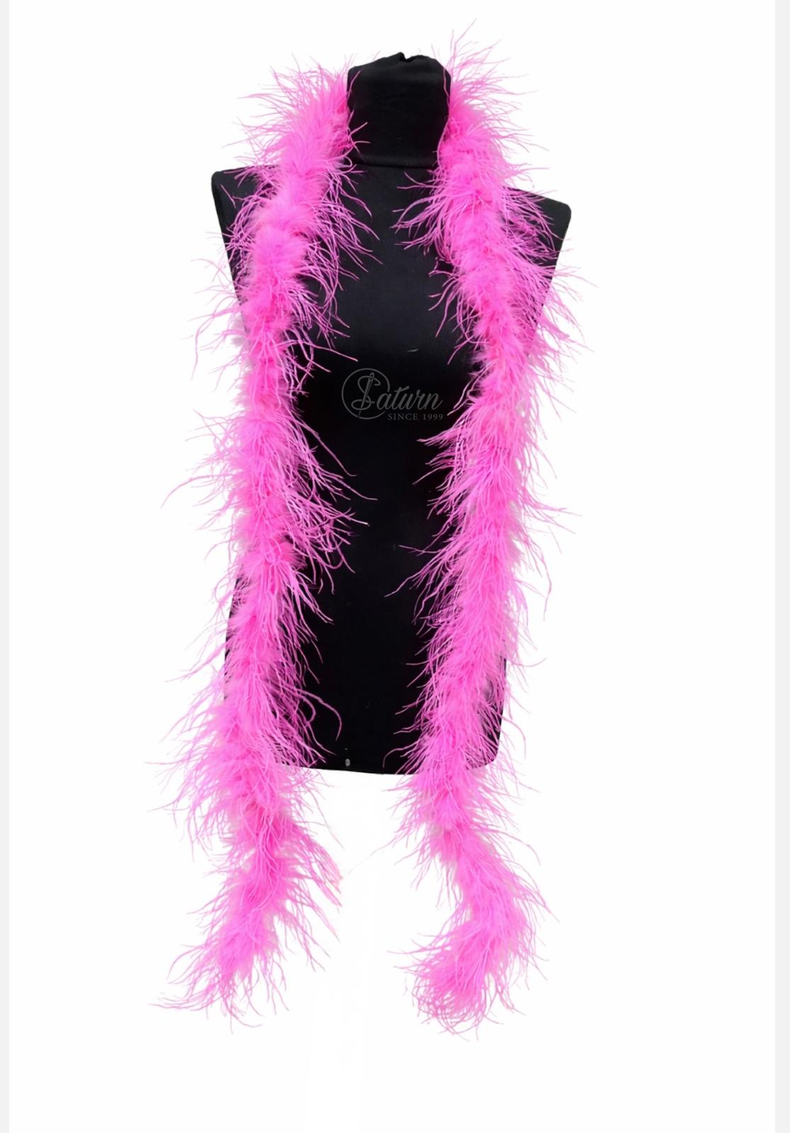 Sal din pene de strut natural – 2 straturi, extra pufos, lungime 2m | Accesoriu Glam de Lux