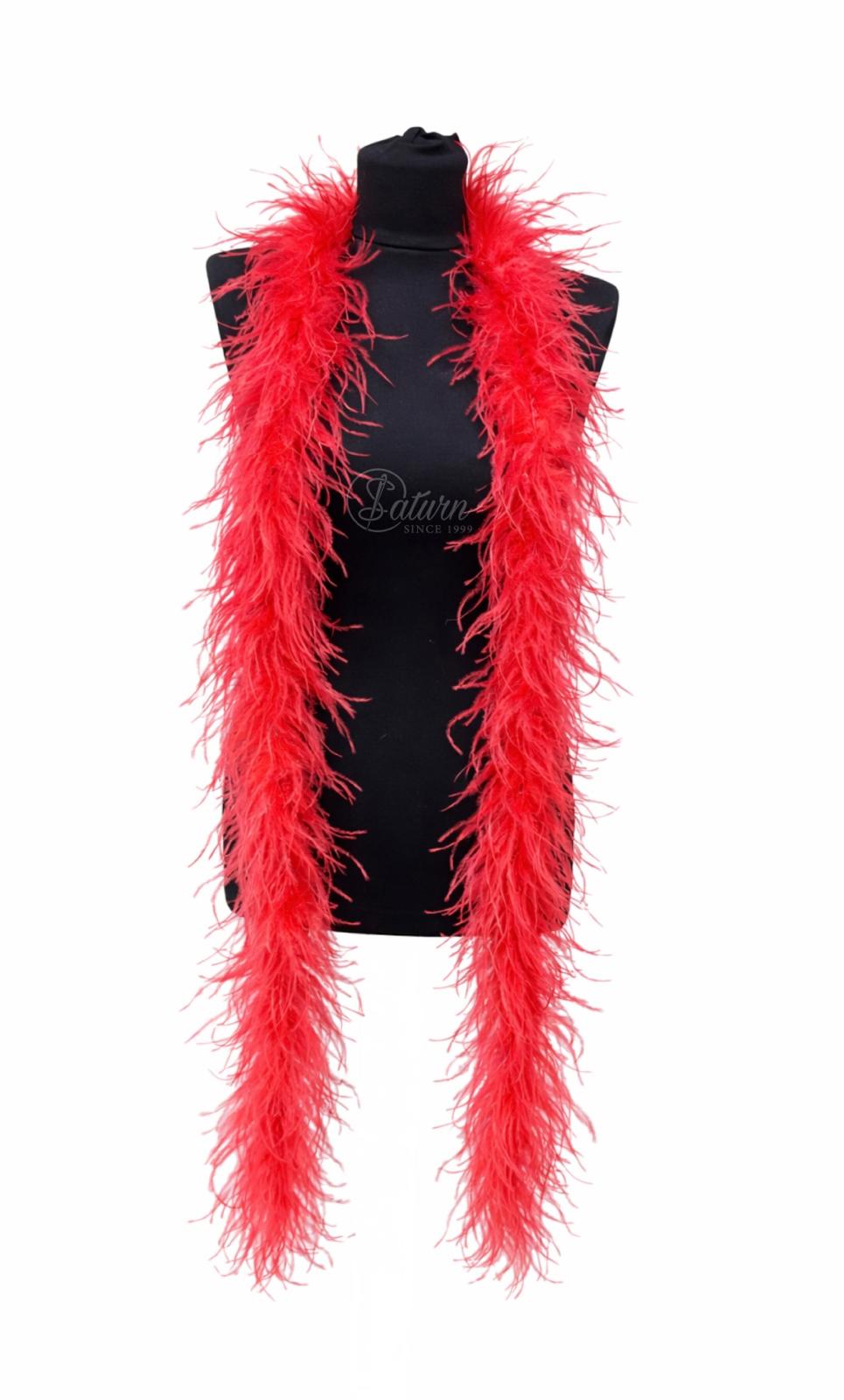 Sal din pene de strut natural – 2 straturi, extra pufos, lungime 2m | Accesoriu Glam de Lux