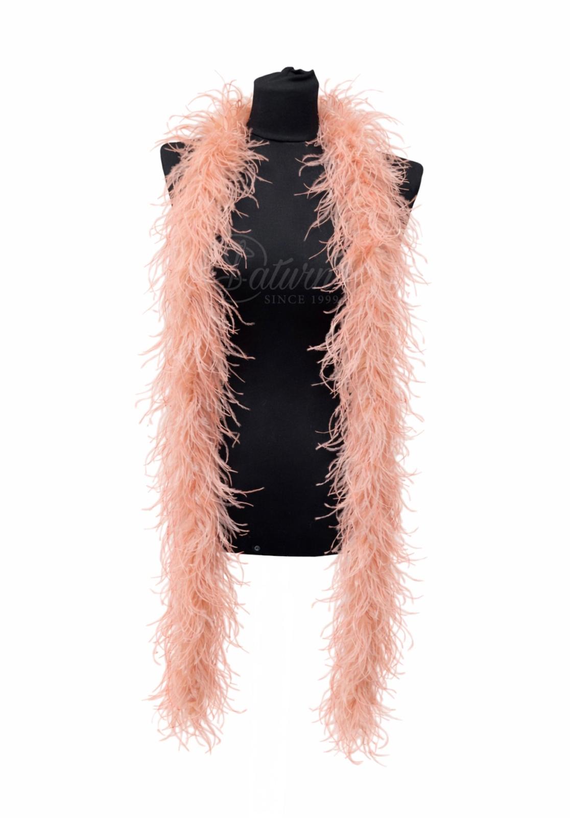 Sal din pene de strut natural – 2 straturi, extra pufos, lungime 2m | Accesoriu Glam de Lux